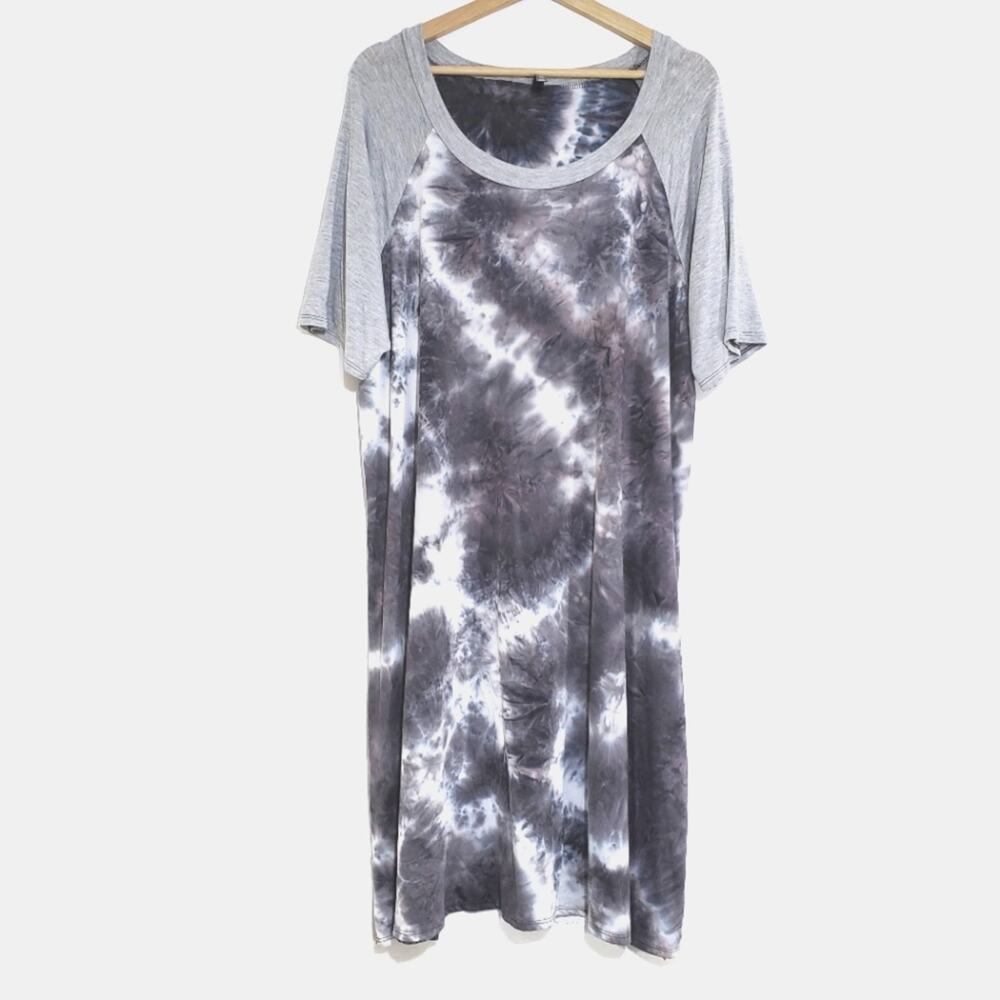 Piphany Super Soft and Stretchy Tie Dye T-shirt Dress